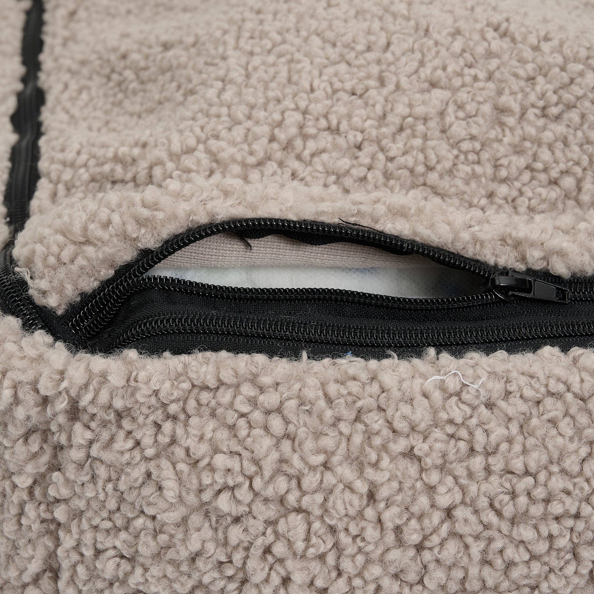 Nuna Hundekorb - Teddybett & waschbares Hundebett aus Memoryschaum (taupe)