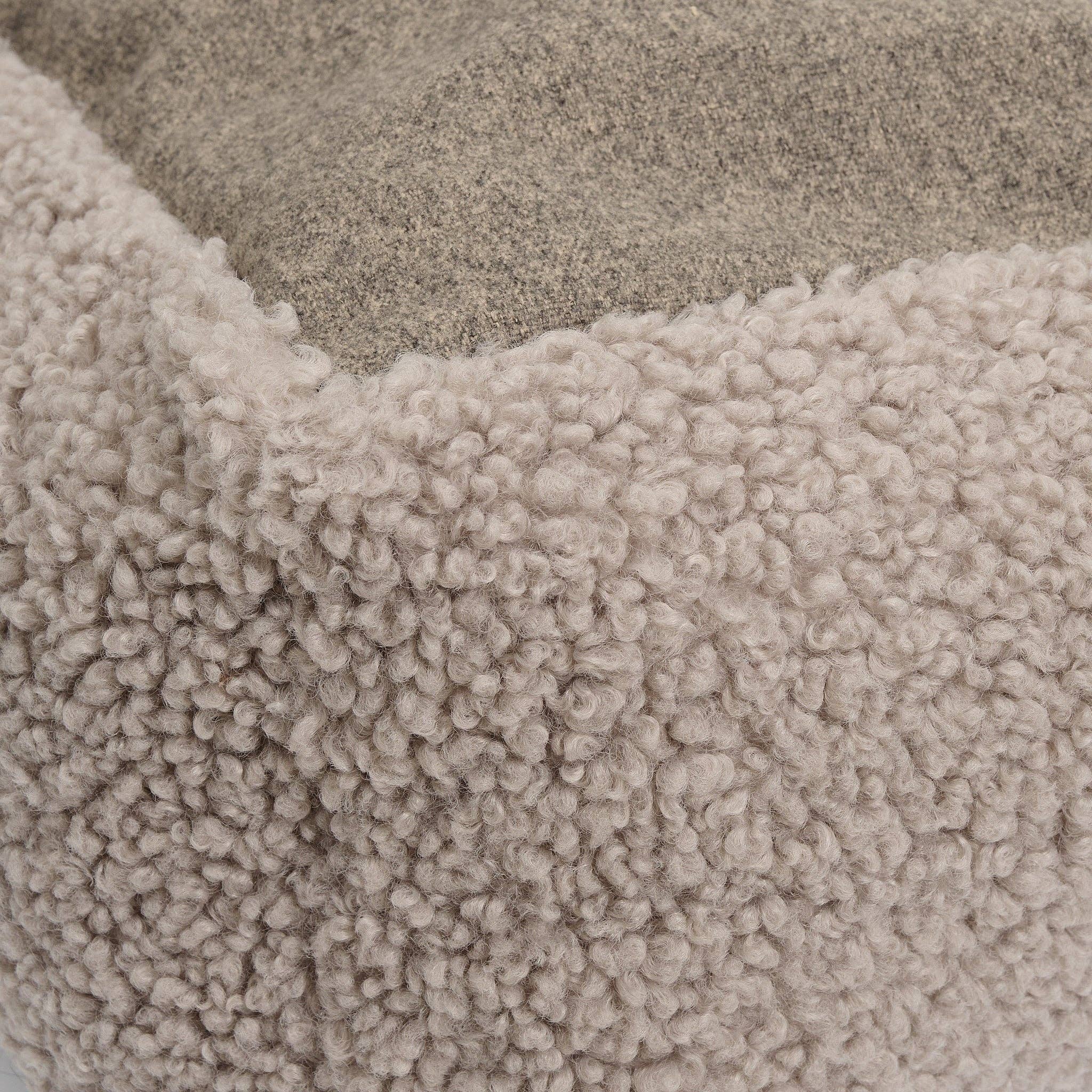 Nuna Hundekorb - Teddybett & waschbares Hundebett aus Memoryschaum (taupe)