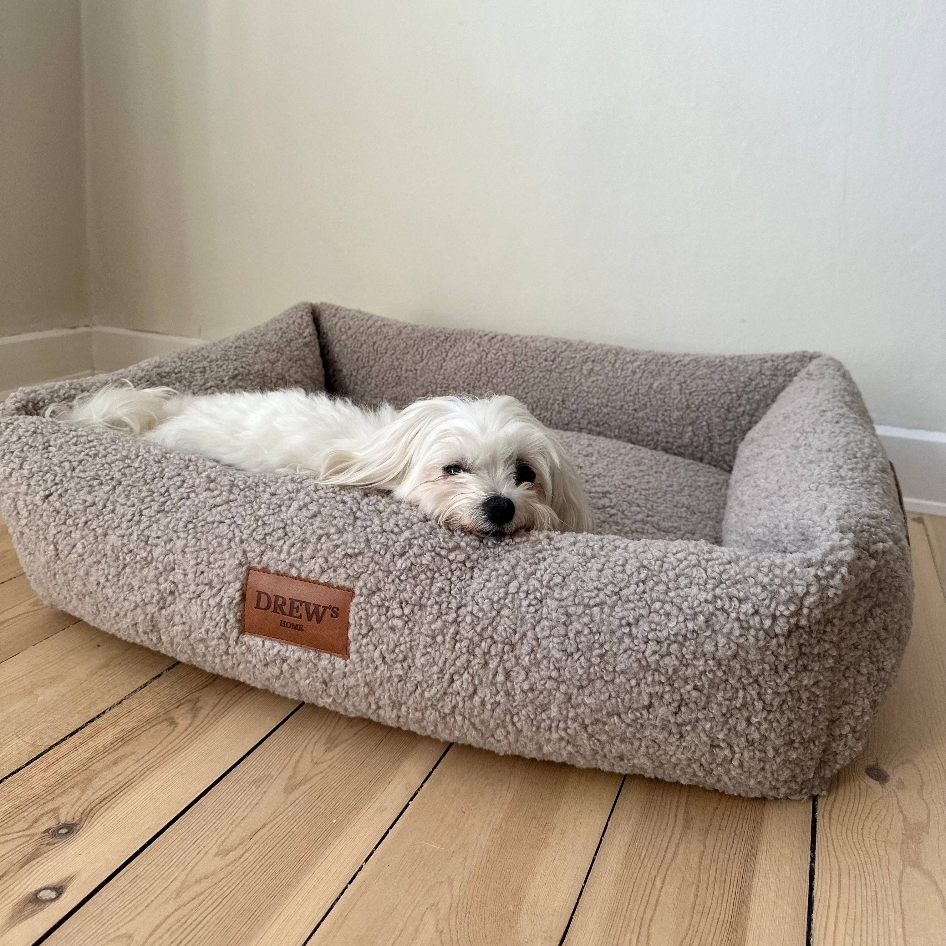 Nuna Hundekorb - Teddybett & waschbares Hundebett aus Memoryschaum (taupe)
