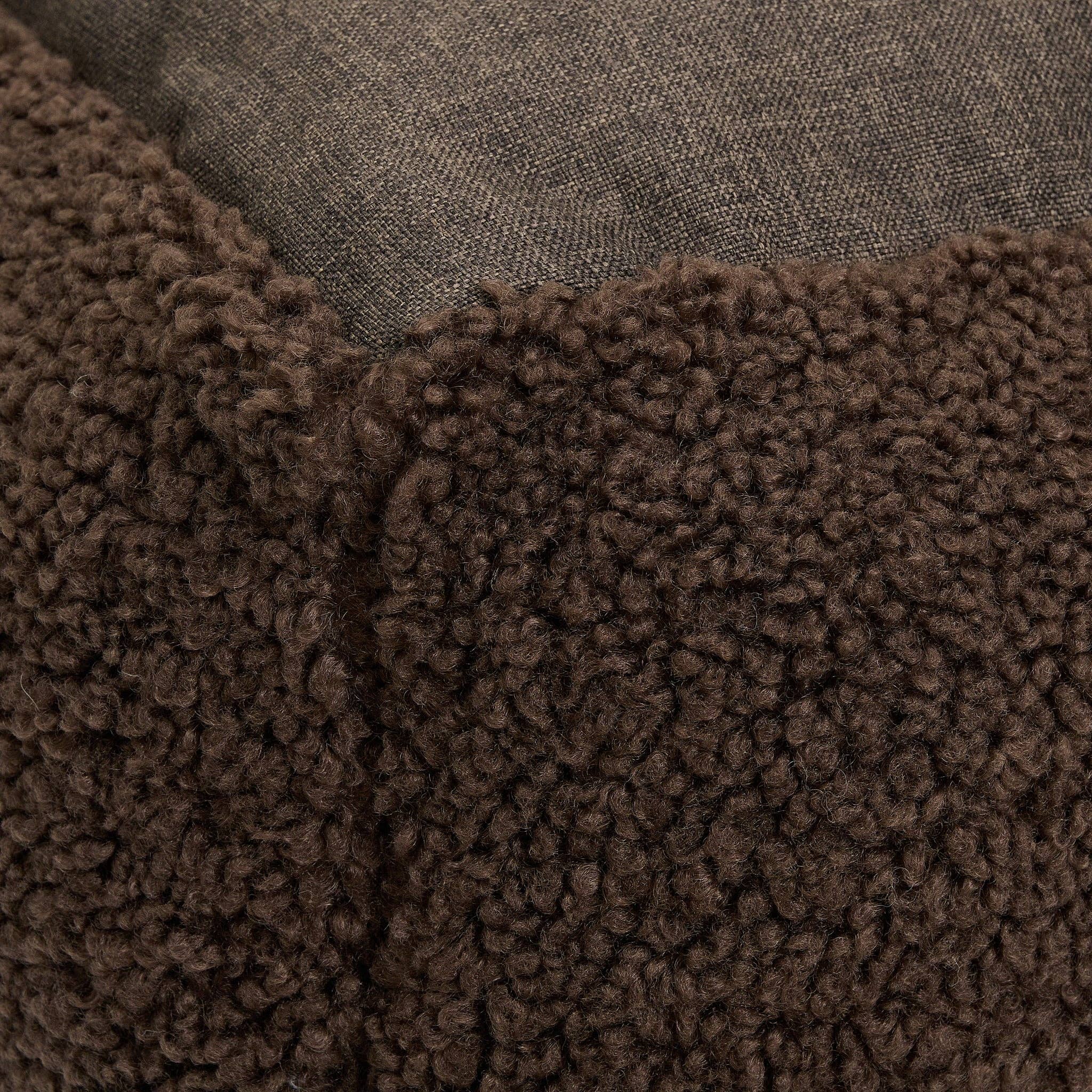Nuna Hundekorb - Teddybett & waschbares Hundebett aus Memoryschaum (braun)
