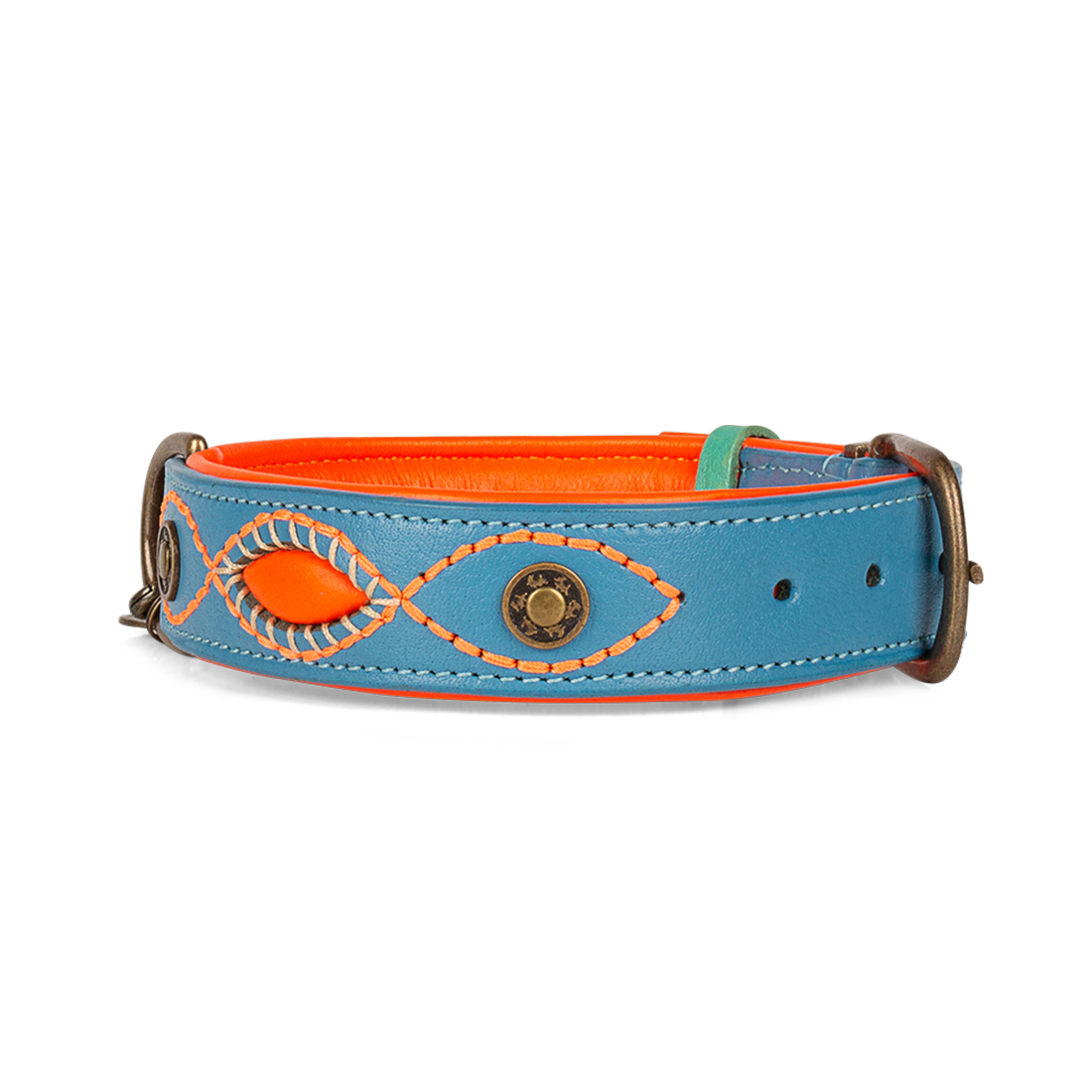 Urban Jones Lederhalsband Braun/Türkis – Handgefertigter Stil & Premium-Leder