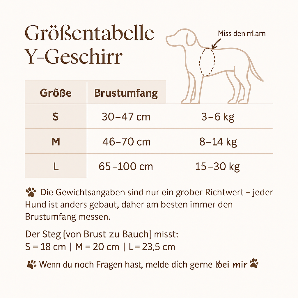 Ziggy Latte Y-Geschirr – Leicht & Sanft für Sensible Hunde