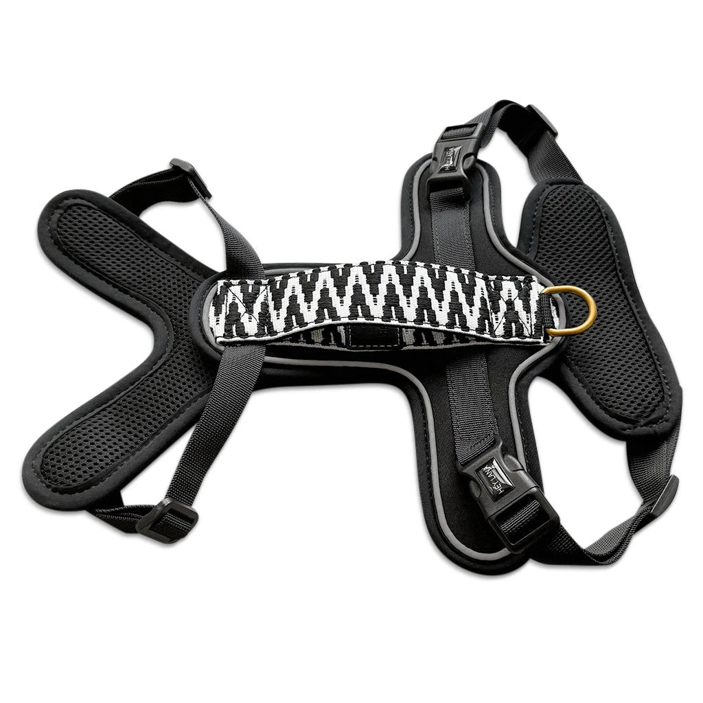 Stilvolles Hundegeschirr – Très Chic – Schwarz/Weiß von HeyLana