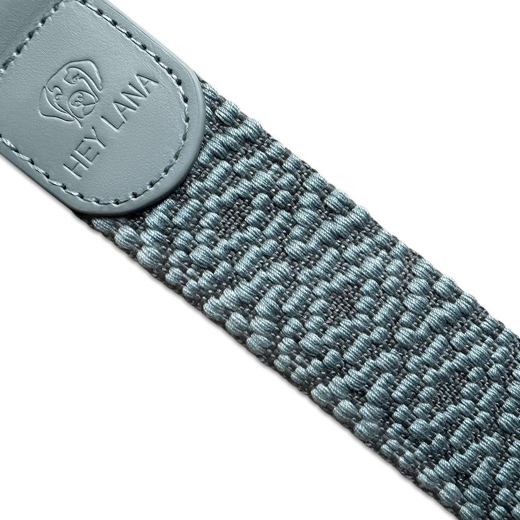 Sparset: Halsband & Leine in Anthrazit/Eisblau