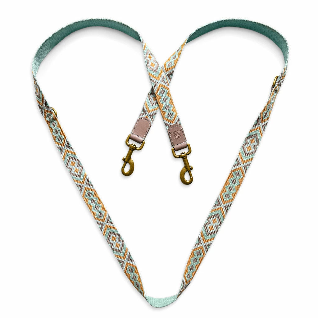 Hey Lana Führleine Mint/Orange – verstellbar & handsfree - Pfotenlieblinge