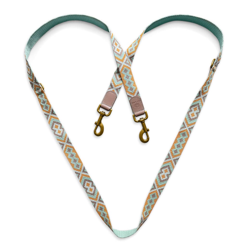 Sparset: Halsband & Leine in Mint/grün