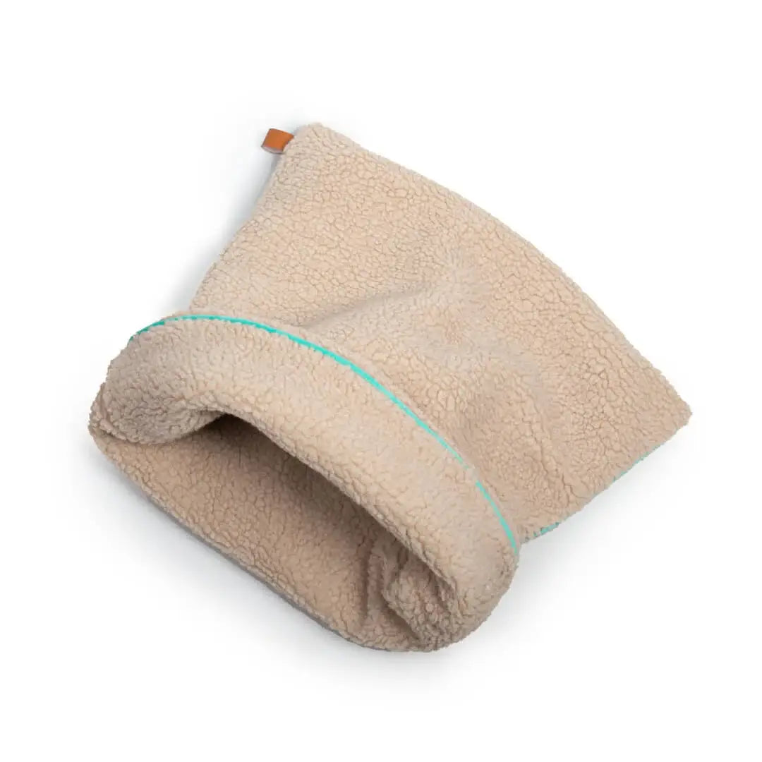 Teddy Dream Hundeschlafsack – Türkis (2-in-1)
