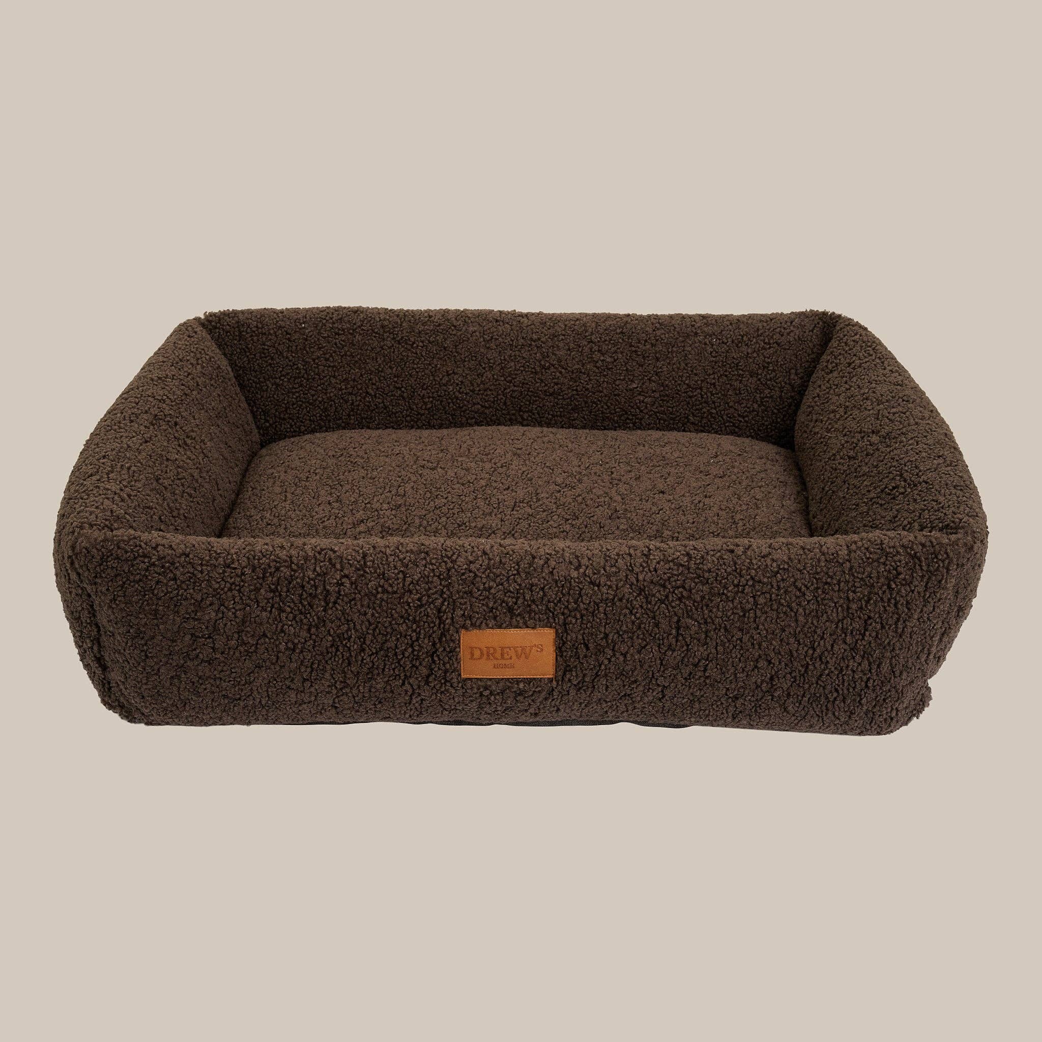 Nuna Hundekorb - Teddybett & waschbares Hundebett aus Memoryschaum (braun)