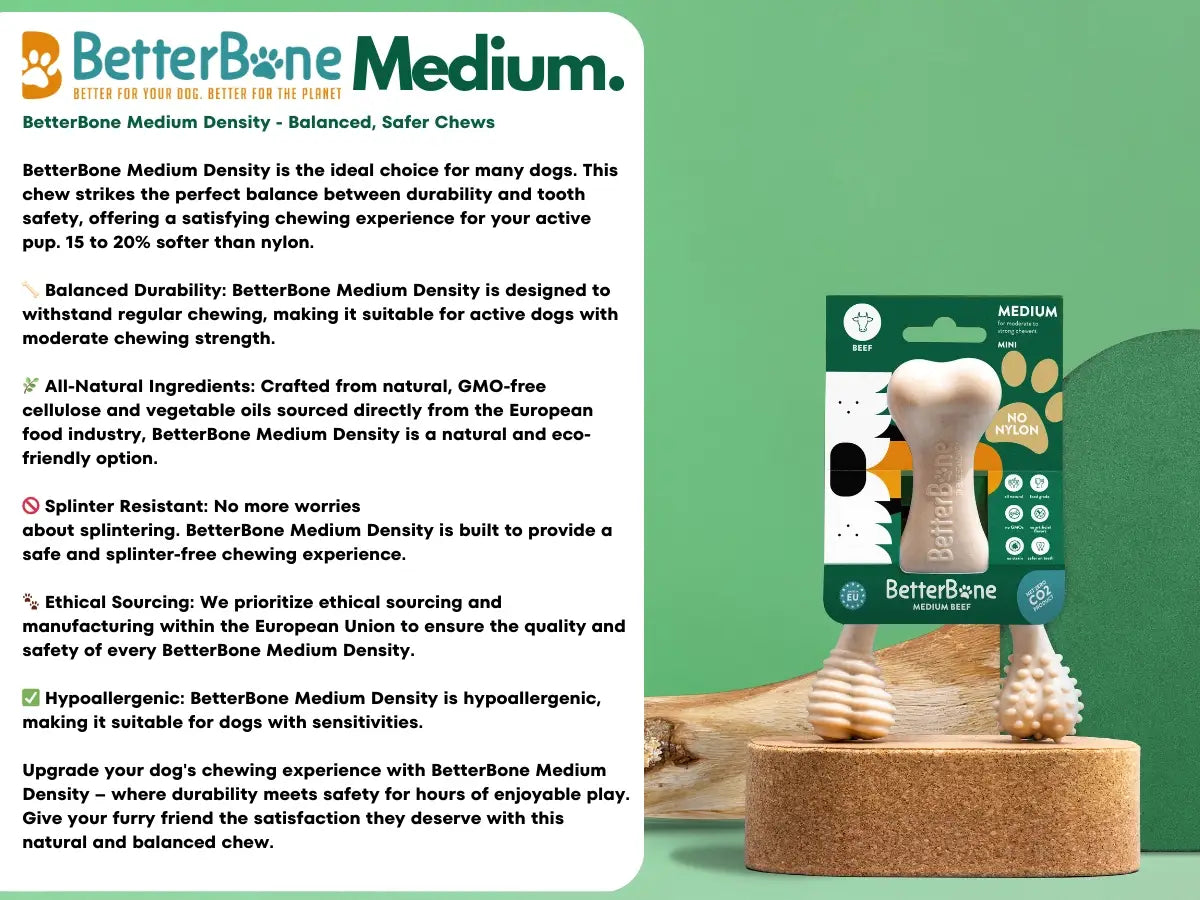 BetterBone Hunde Kauspielzeug Kauknochen - Large Medium Beef