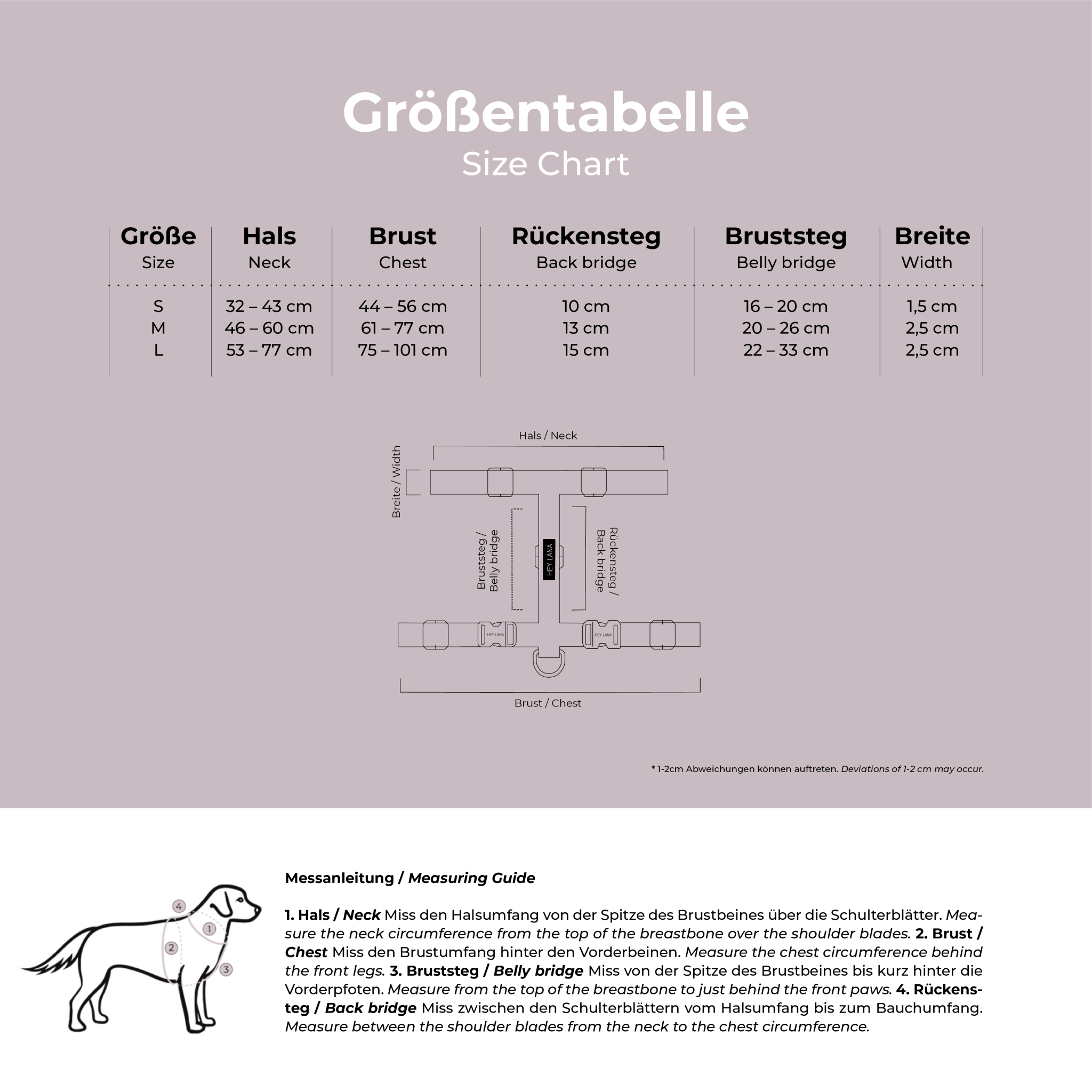 Führgeschirr Gepolstert – 5 - fach verstellbar – Mocca/Blau - Pfotenlieblinge