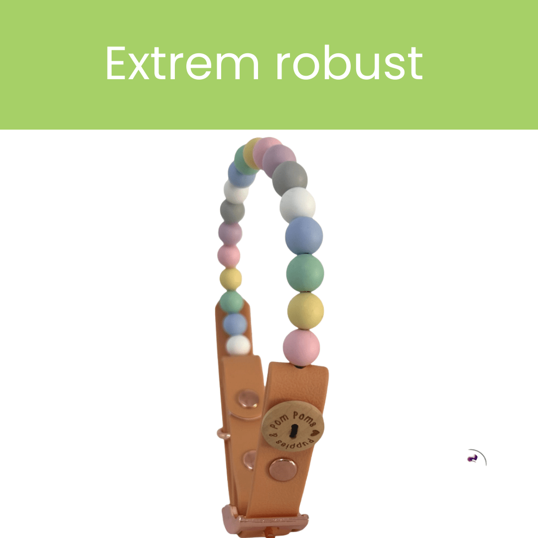 Handgemachtes veganes Hundehalsband mit Perlen - Pfotenlieblinge