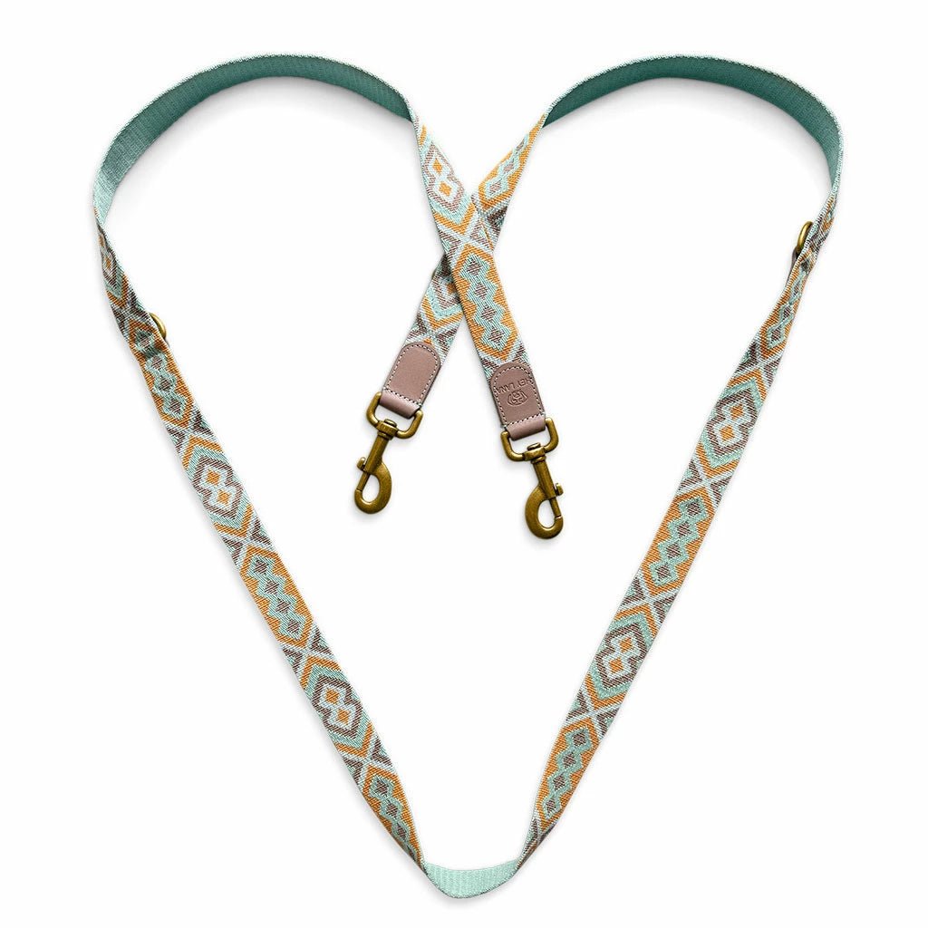 Hey Lana Führleine Mint/Orange – verstellbar & handsfree – Pfotenlieblinge