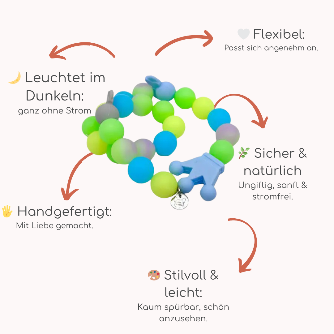 Leuchtkette „Prince“ für Hunde – handgefertigt & ohne Strom