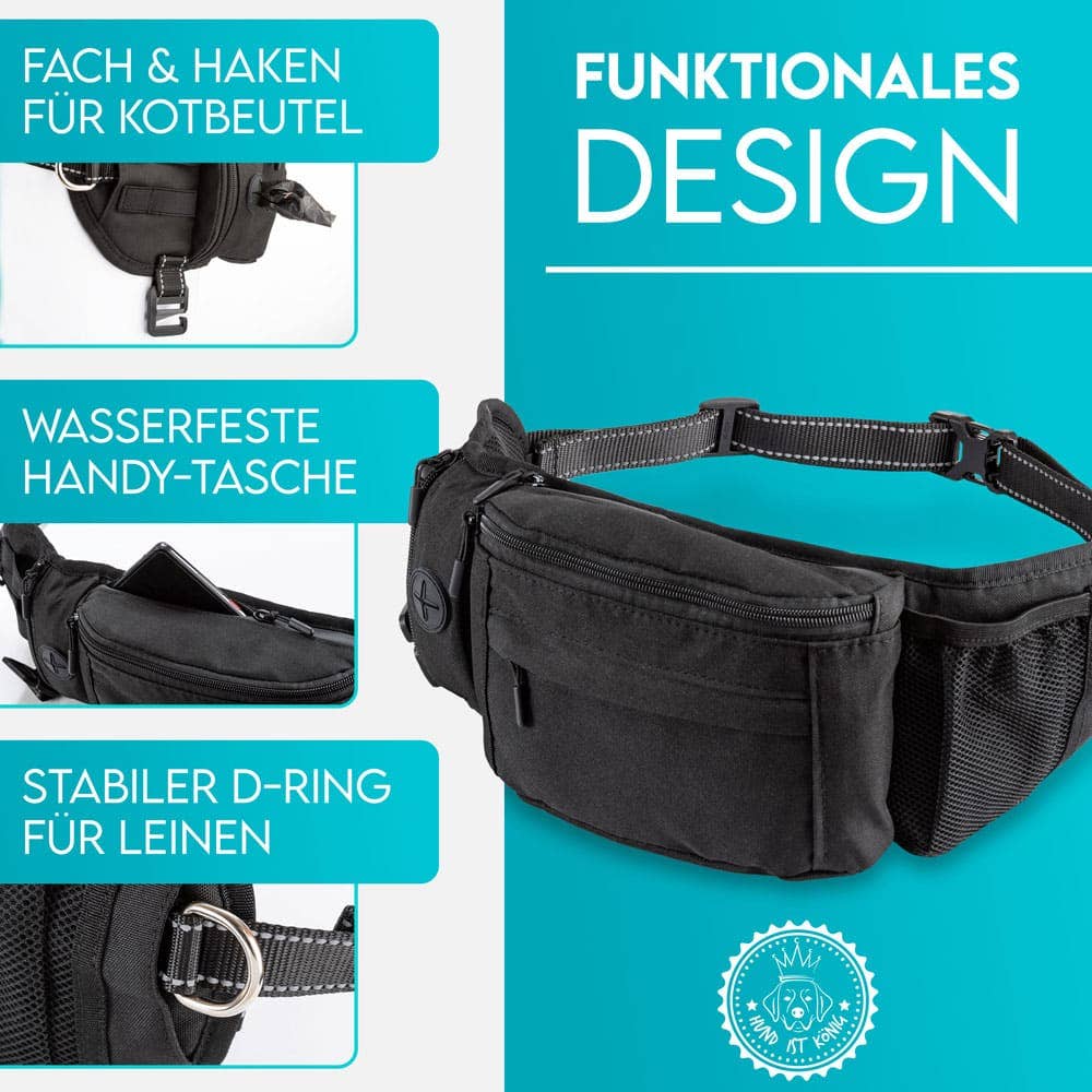 HUND IST KÖNIG® – Bauchtasche & Futterbeutel in einem - Pfotenlieblinge