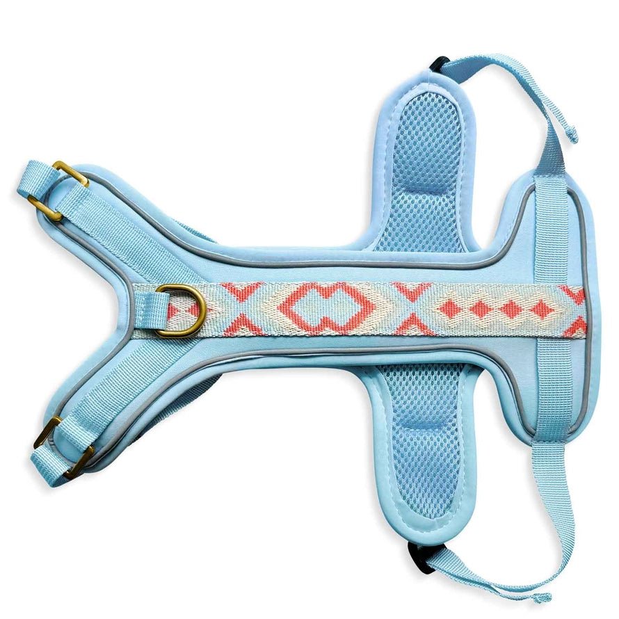 Hundegeschirr – Coral/Hellblau – Kollektion Très Chic von Hey Lana - Pfotenlieblinge