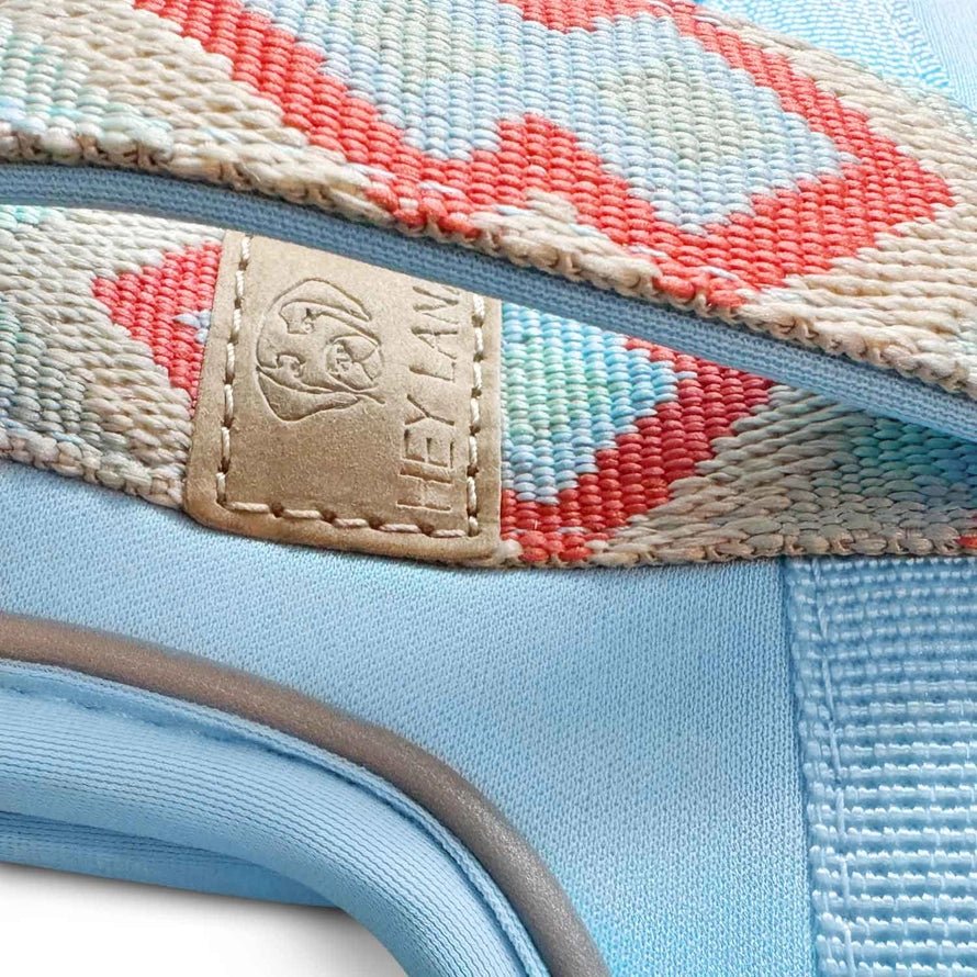 Hundegeschirr – Coral/Hellblau – Kollektion Très Chic von Hey Lana - Pfotenlieblinge