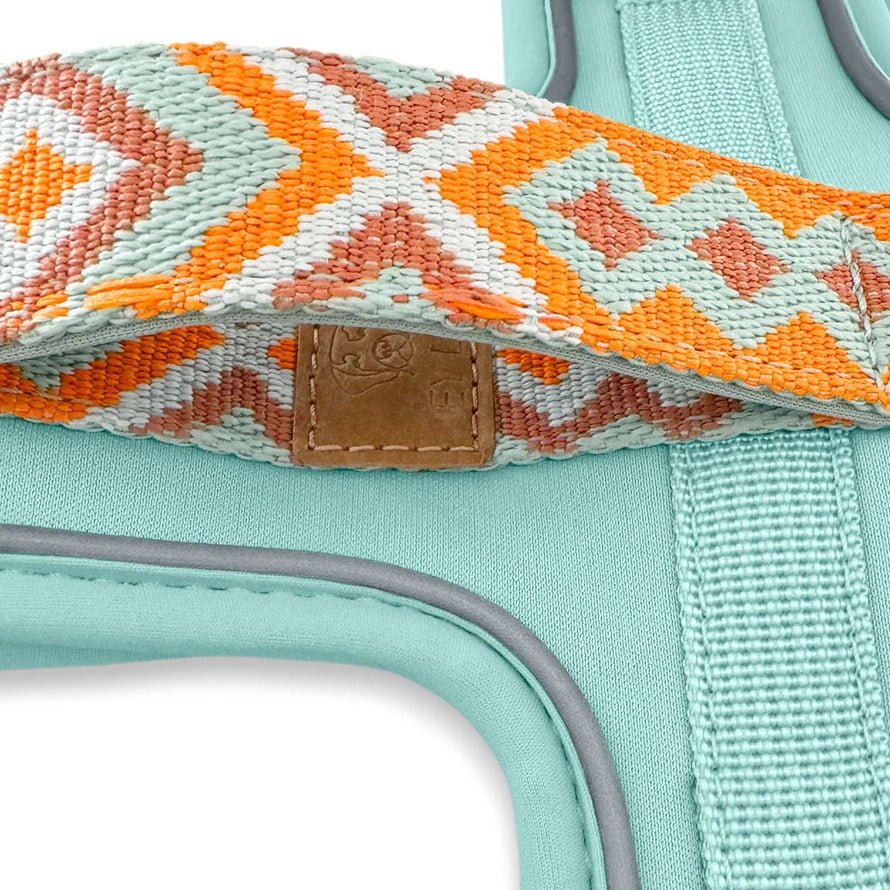 Hundegeschirr – Mint/Orange – Kollektion Très Chic von Hey Lana - Pfotenlieblinge