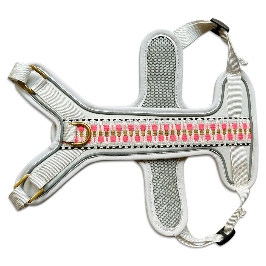 Hundegeschirr Pink/Beige – Verstellbar – Kollektion Très Chic - Pfotenlieblinge