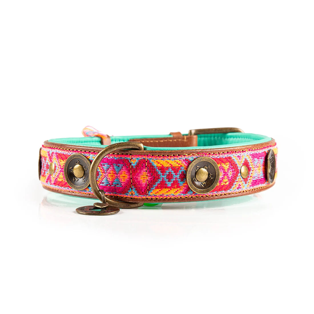 Exklusives Set: Boho rosa Halsband + Leine „Sugarbabe“