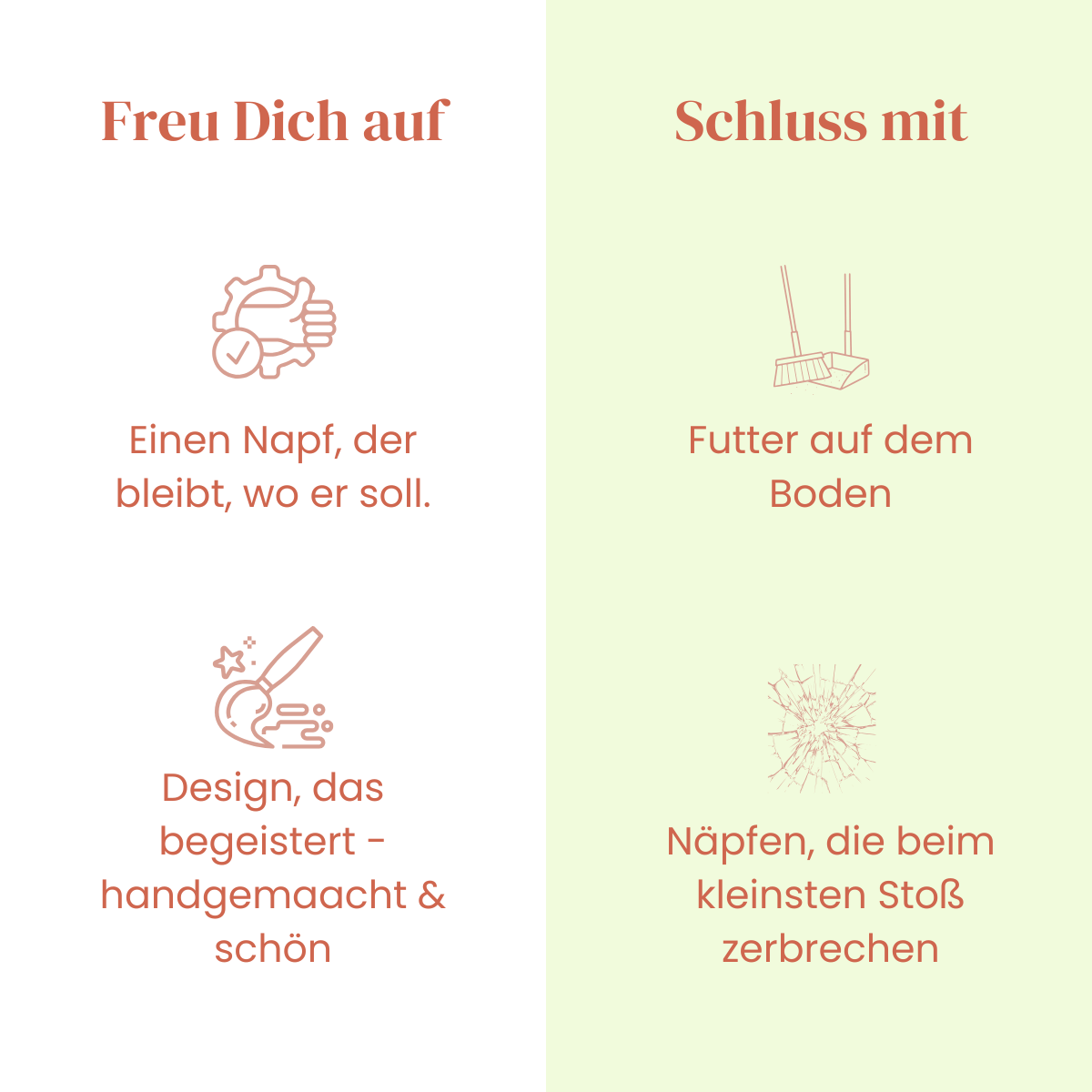 Keramiknapf PUR Pastell – handgemacht & bruchfest - Pfotenlieblinge