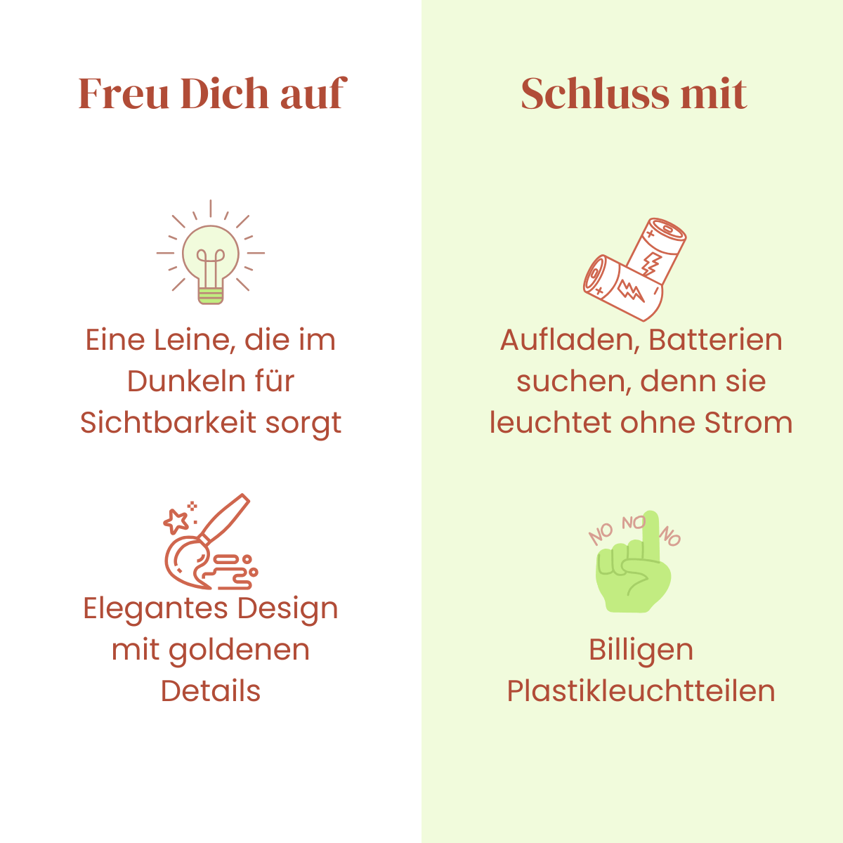 Leuchthundeleine GLOW – verstellbar, elegant & sichtbar - Pfotenlieblinge