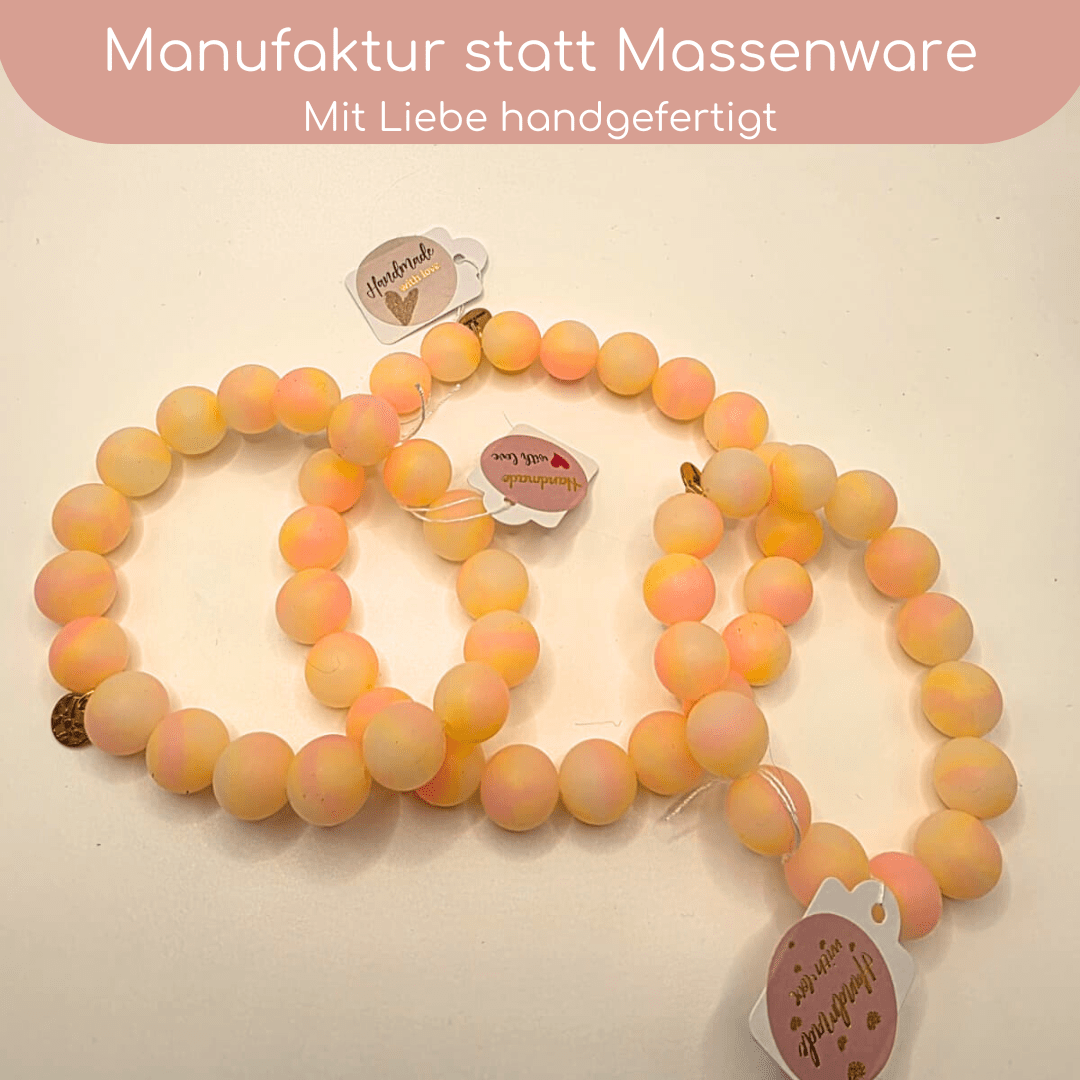 Leuchtkette Pfirsich für Hunde – handgefertigt & ohne Strom - Pfotenlieblinge