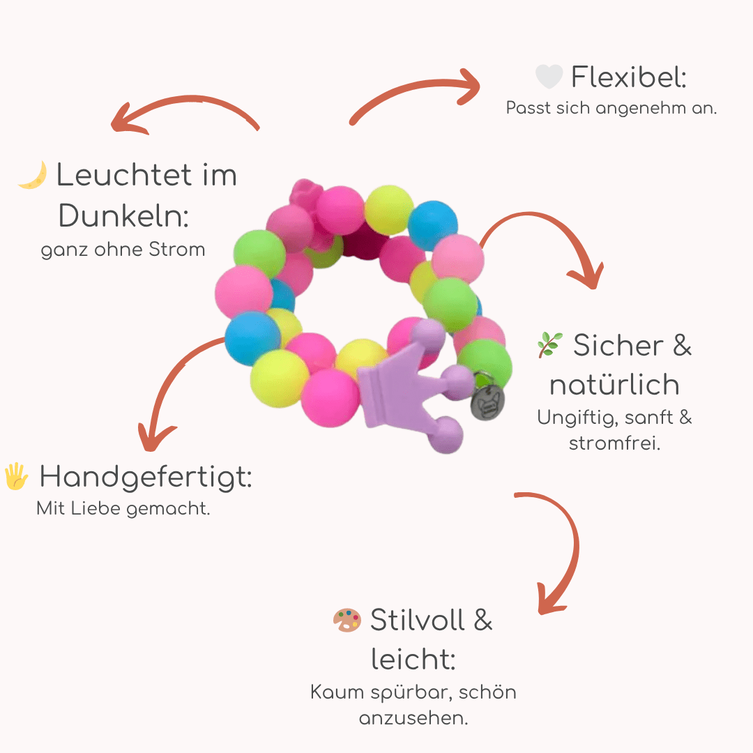 Leuchtkette „Princess“ für Hunde – handgefertigt & ohne Strom - Pfotenlieblinge