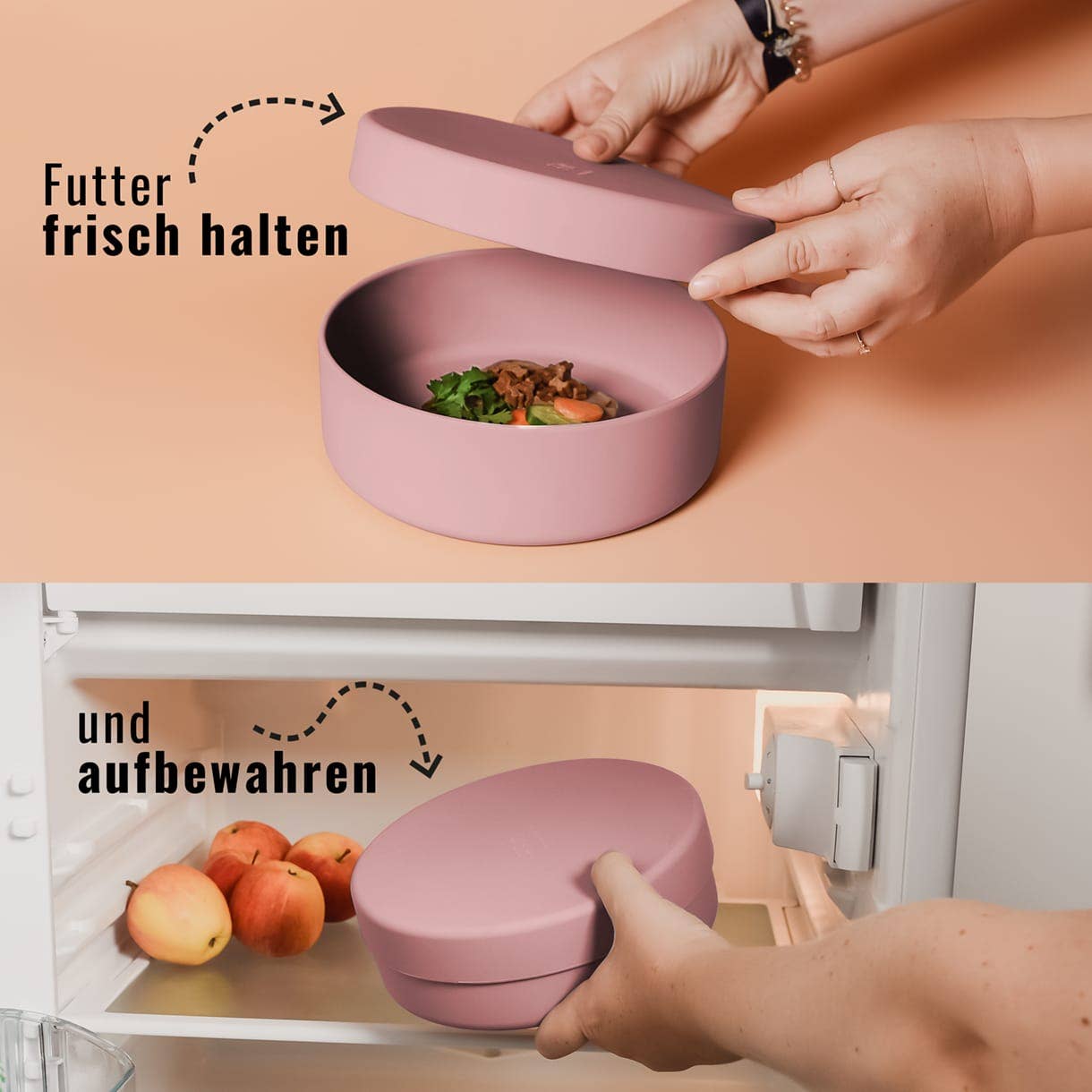 NENO Silikon - Futternapf mit Deckel – Praktisch, vielseitig & durchdacht - Pfotenlieblinge