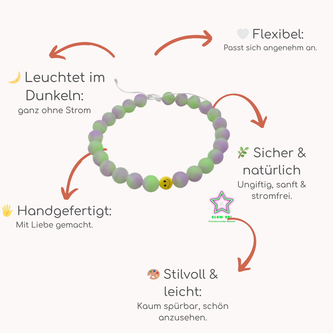 Leuchtkette GLOWIE Smile Shine für Hunde – handgefertigt & ohne Strom