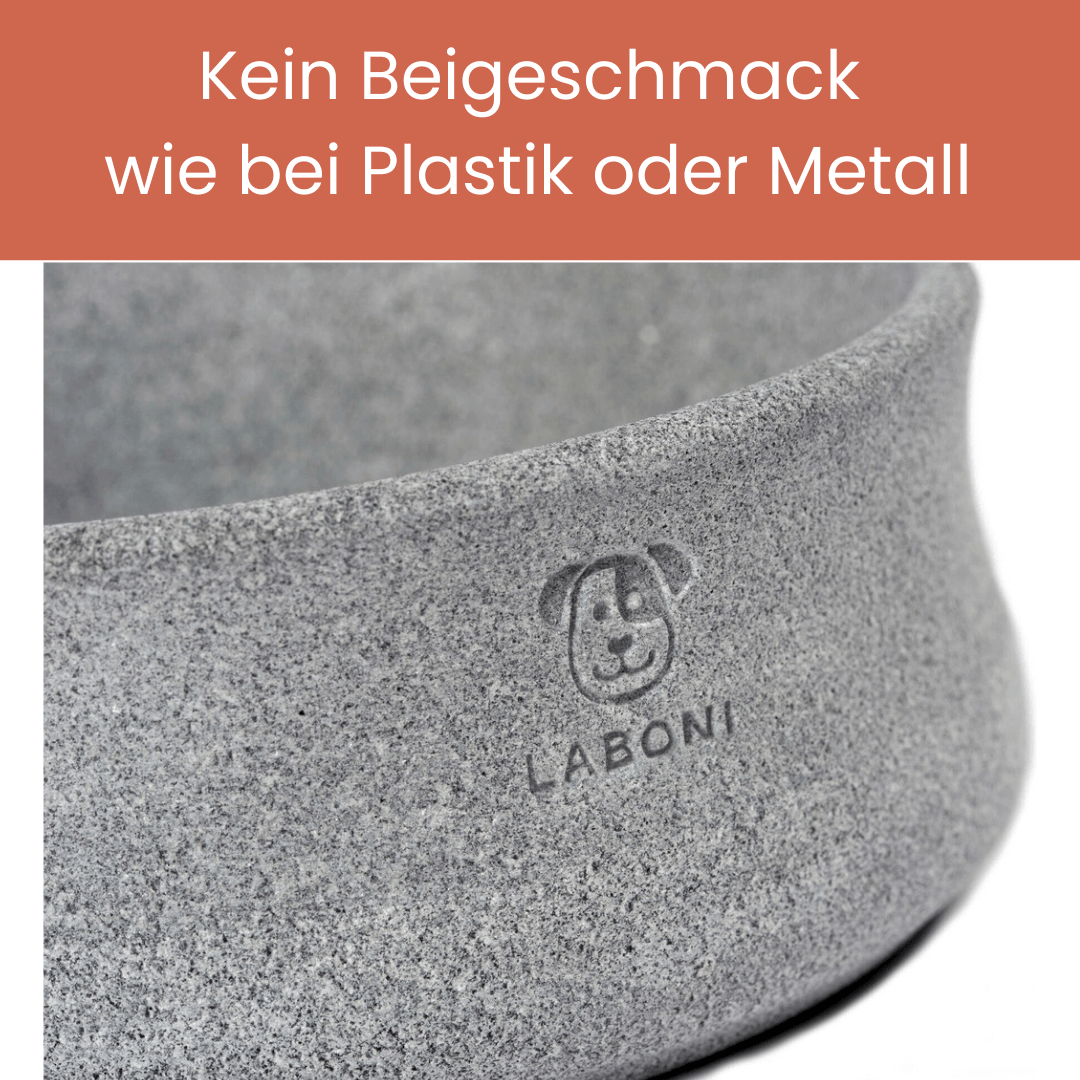 ROCKY Naturstein - Napf – selbstkühlend, stilvoll & massiv - Pfotenlieblinge