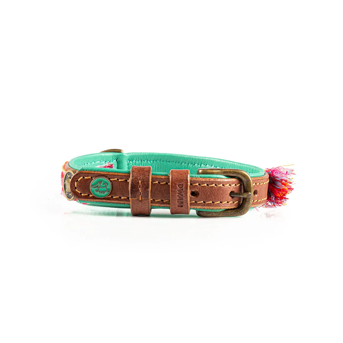 Exklusives Set: Boho rosa Halsband + Leine „Sugarbabe“