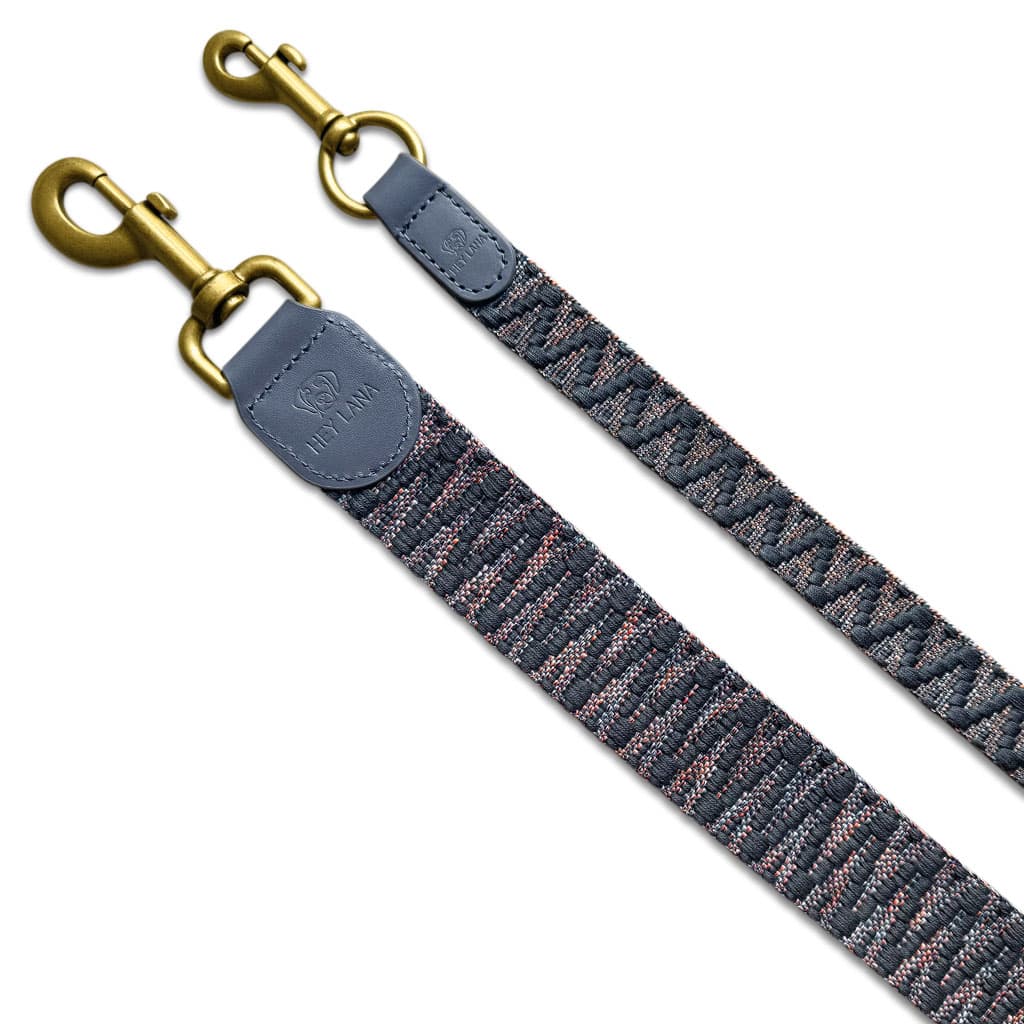 Set Hundehalsband, Leine und Geschirr - blau/grau - Pfotenlieblinge
