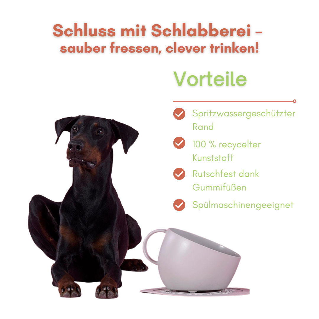 Antischlabbernapf in Tassenform – 2,5 l Napf aus recyceltem Material