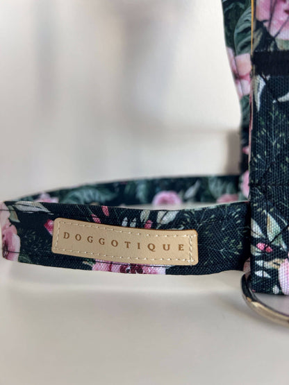 Hundegeschirr Dark Roses, Verstellbar &amp; Handmade