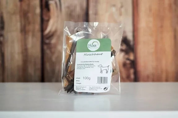 Getrocknete Hirschhaut für Hunde – 100 % Natur &amp; ohne Zusätze