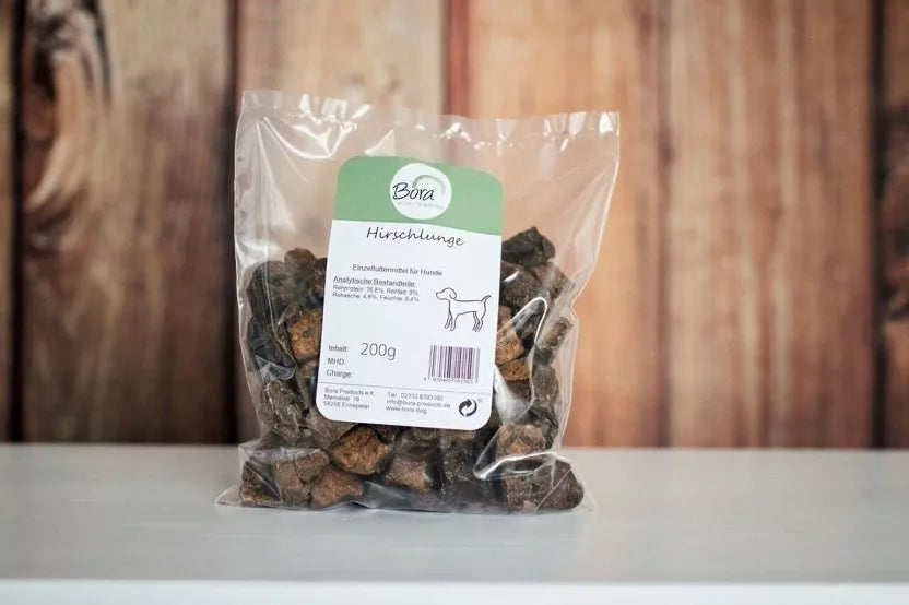 Hirschlunge Würfel 200 g – weicher Trainingssnack aus 100 % Hirsch