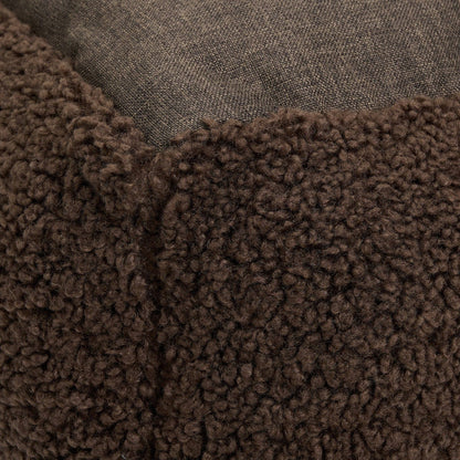 Nuna Hundekorb - Teddybett &amp; waschbares Hundebett aus Memoryschaum (braun)