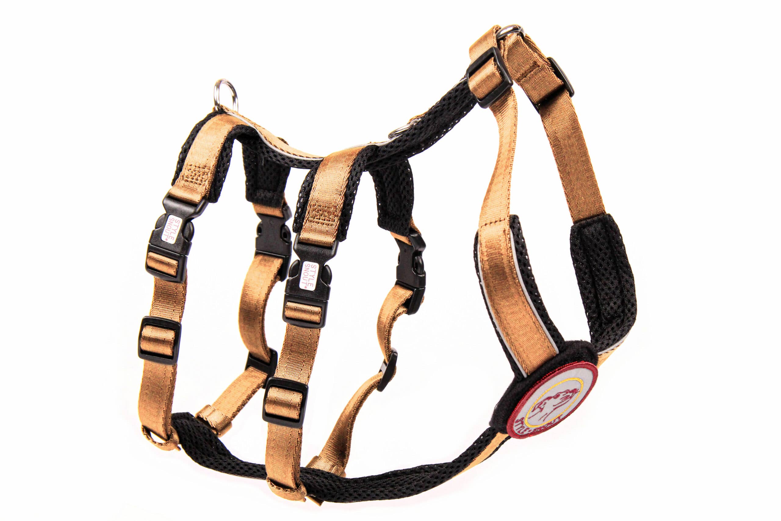 StyleSnout® Patch&amp;Safe Sicherheitsgeschirr – ausbruchsicher &amp; gepolstert gold