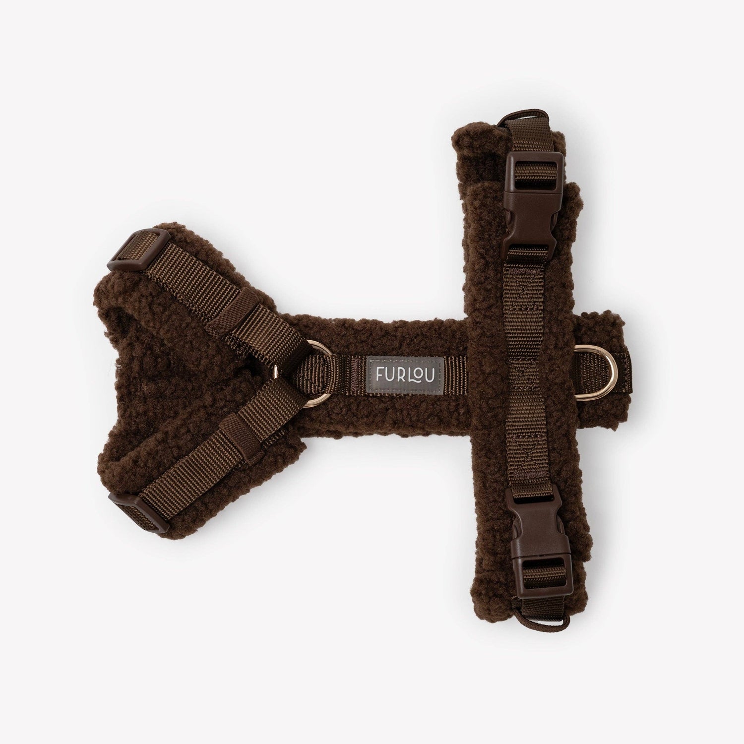 Sherpa Hundegeschirr Braun | Teddyfleece &amp; verstellbar