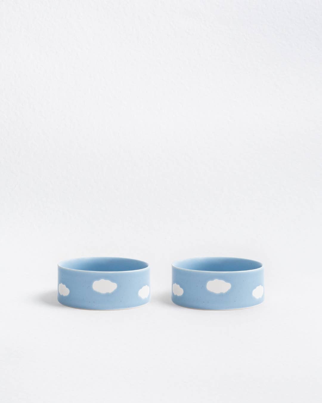 Cloud Futternapf 2er-Set aus Steinzeug | Rosa oder blau