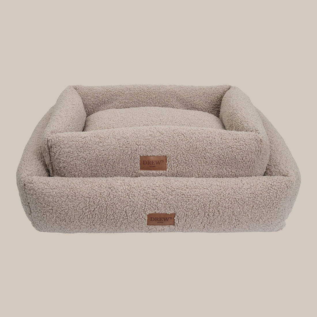 Nuna Hundekorb - Teddybett &amp; waschbares Hundebett aus Memoryschaum (taupe)