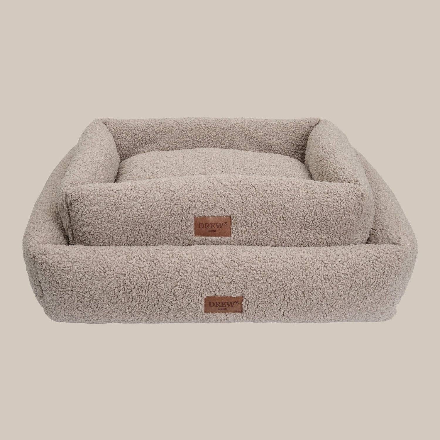 Nuna Hundekorb - Teddybett &amp; waschbares Hundebett aus Memoryschaum (taupe)