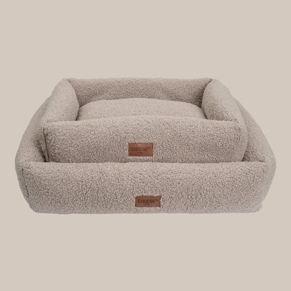 Nuna Hundekorb - Teddybett &amp; waschbares Hundebett aus Memoryschaum (taupe)