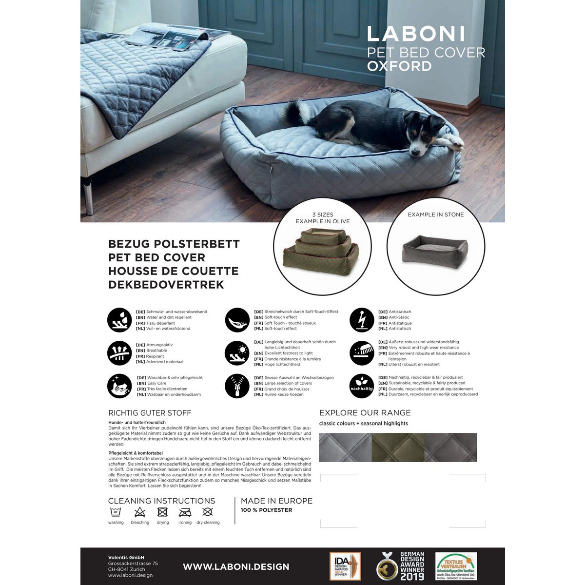 LABONI Hundebett OXFORD