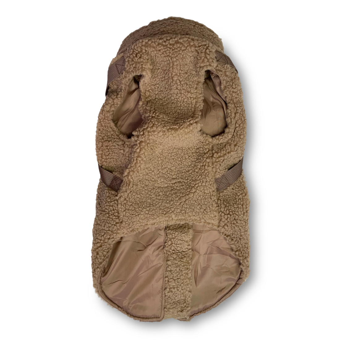 Teddyfleece-Hundemantel mit integriertem Geschir