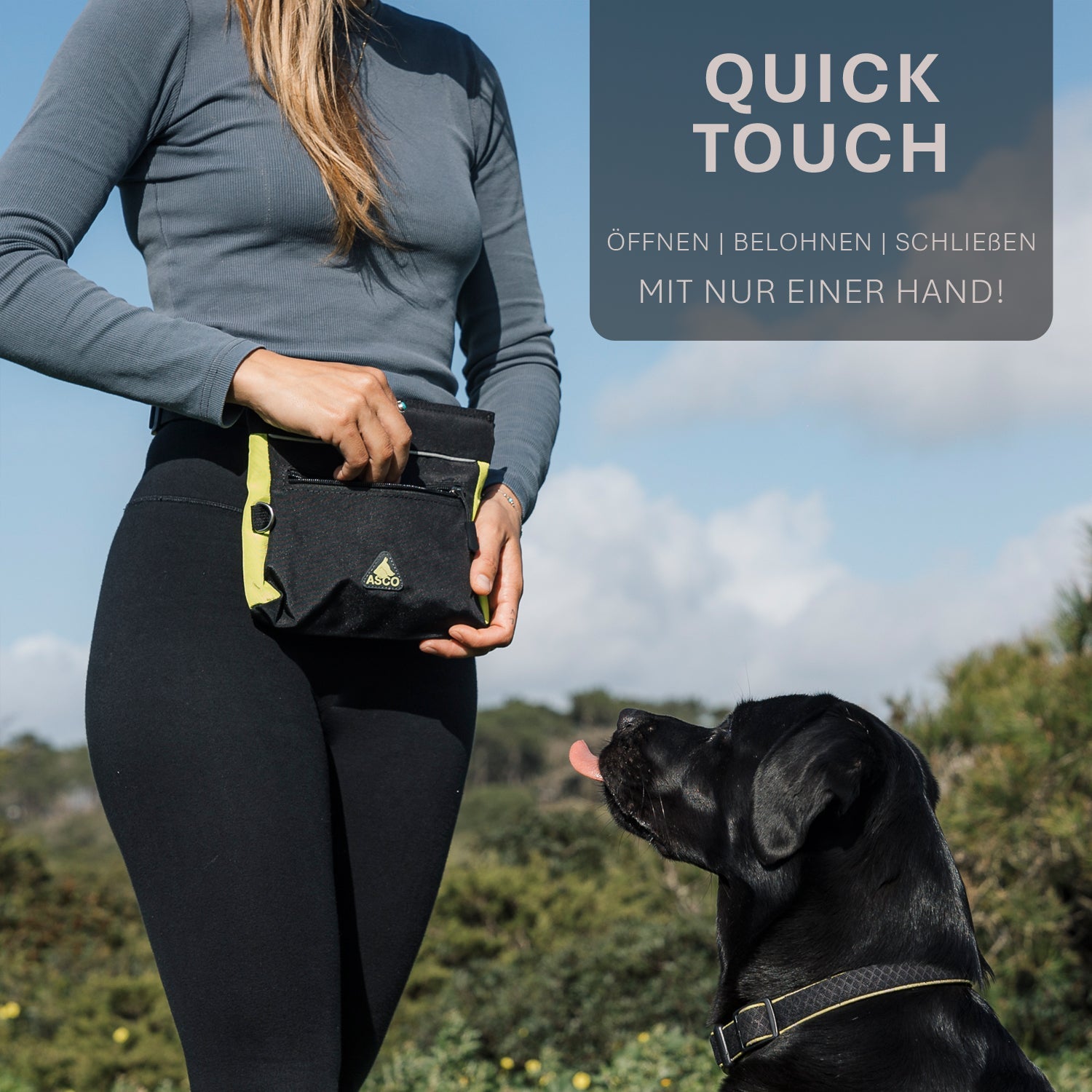 ASCO Futterbeutel mit Einhand-Schnappverschluss 20x20 cm