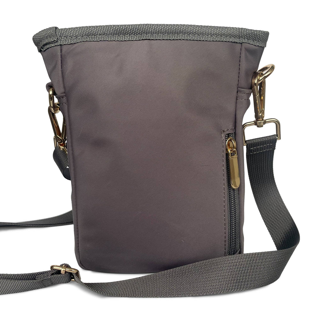 Hundegassitasche Taupe mit verstellbarem Tragegurt