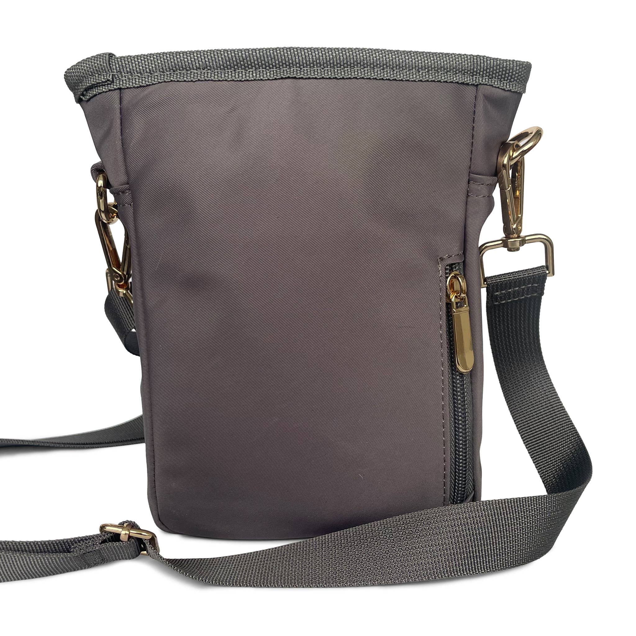 Hundegassitasche Taupe mit verstellbarem Tragegurt