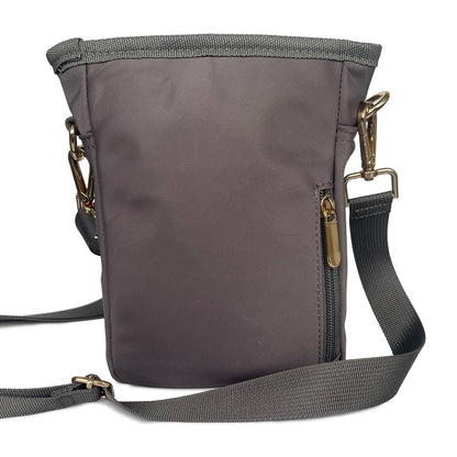 Hundegassitasche Taupe mit verstellbarem Tragegurt