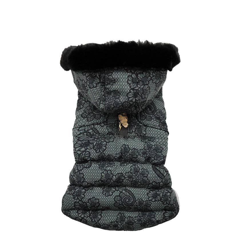 Elegante Premium-Hundejacke – Warm gefüttert mit Samtkragen - Schwarz
